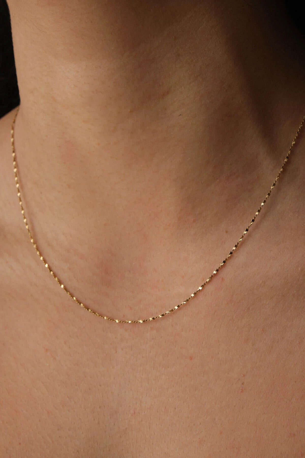 Çelik Ezme Burgu Zincir Kolye Kararmaz 1mm Minimal Günlük Kullanıma Uygun