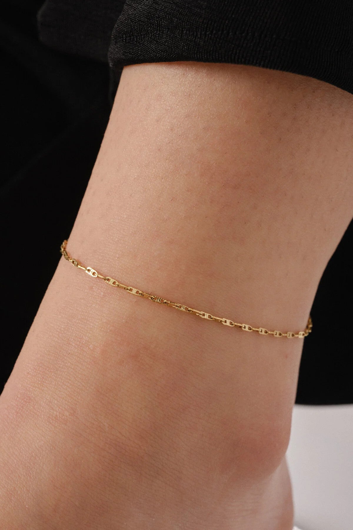 Çelik Dokulu Fermuar Model Halhal Dudak Zinciri 1mm 22+4cm Kararmaz Günlük Kullanıma Uygun