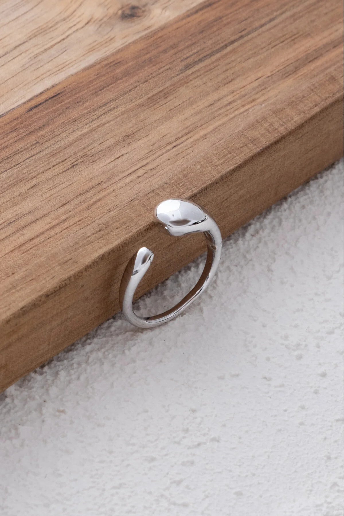 Bombeli Damla Yüzük Altın Plaka Free Size Önden Ayarlamalı