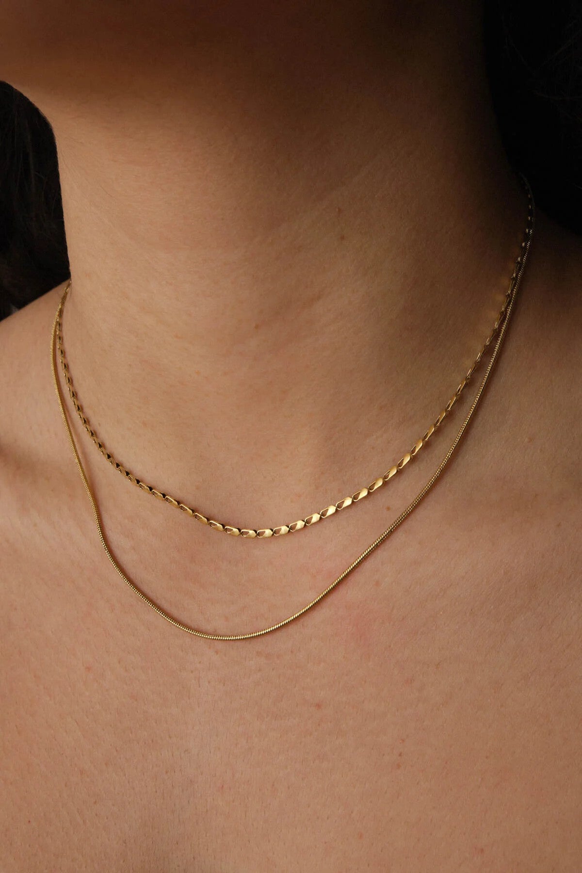 Çelik 2'li Kombin Halat İtalyan Ve Papağan Zincir Kolye Minimal Kararmaz