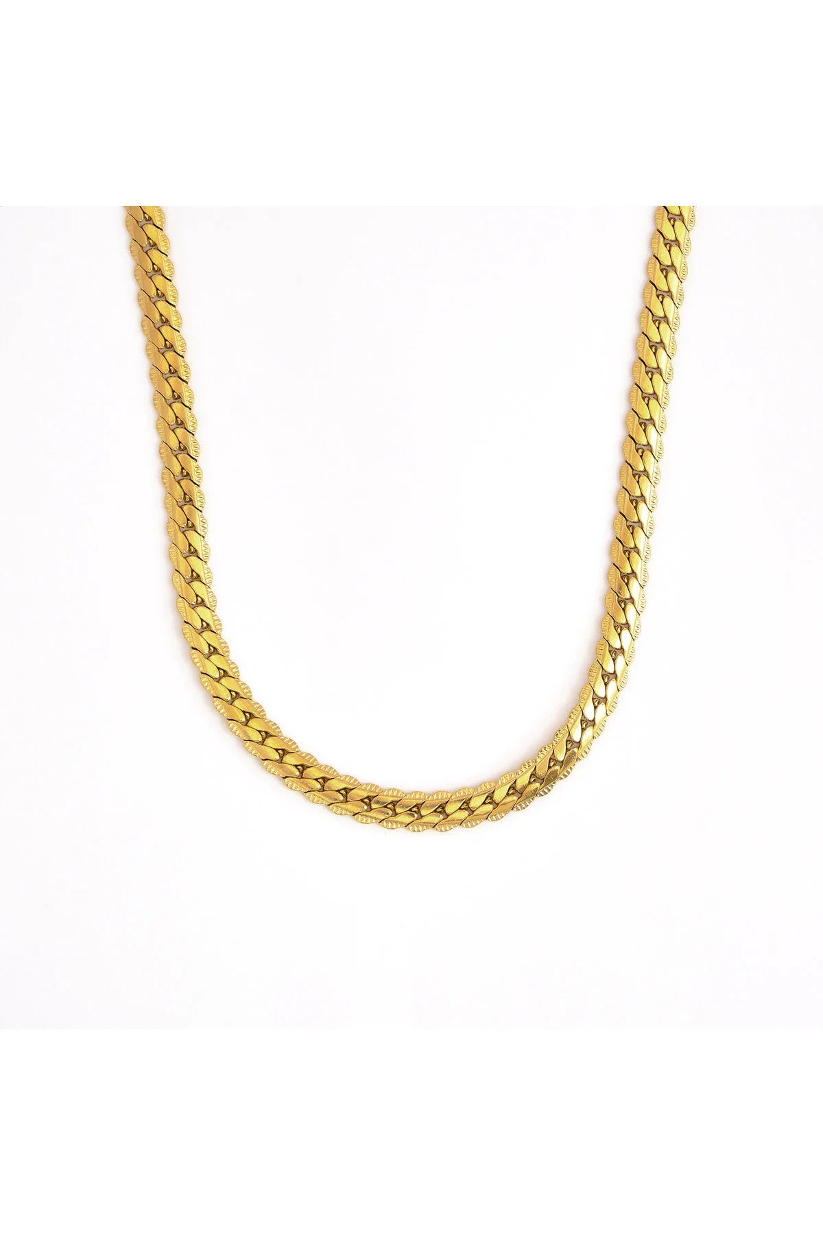 Çelik Büyük Küba Zincir Kolye Kararmaz