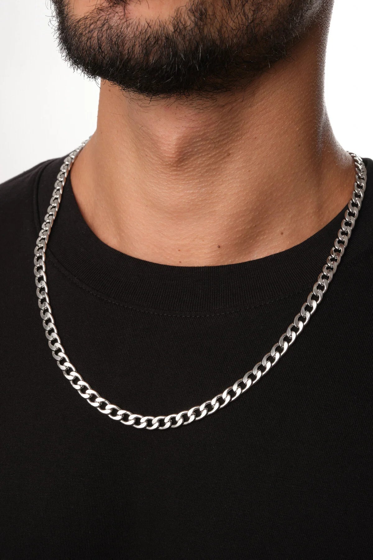 Çelik Gurmet Erkek Zincir Kolye 6mm Kararmaz