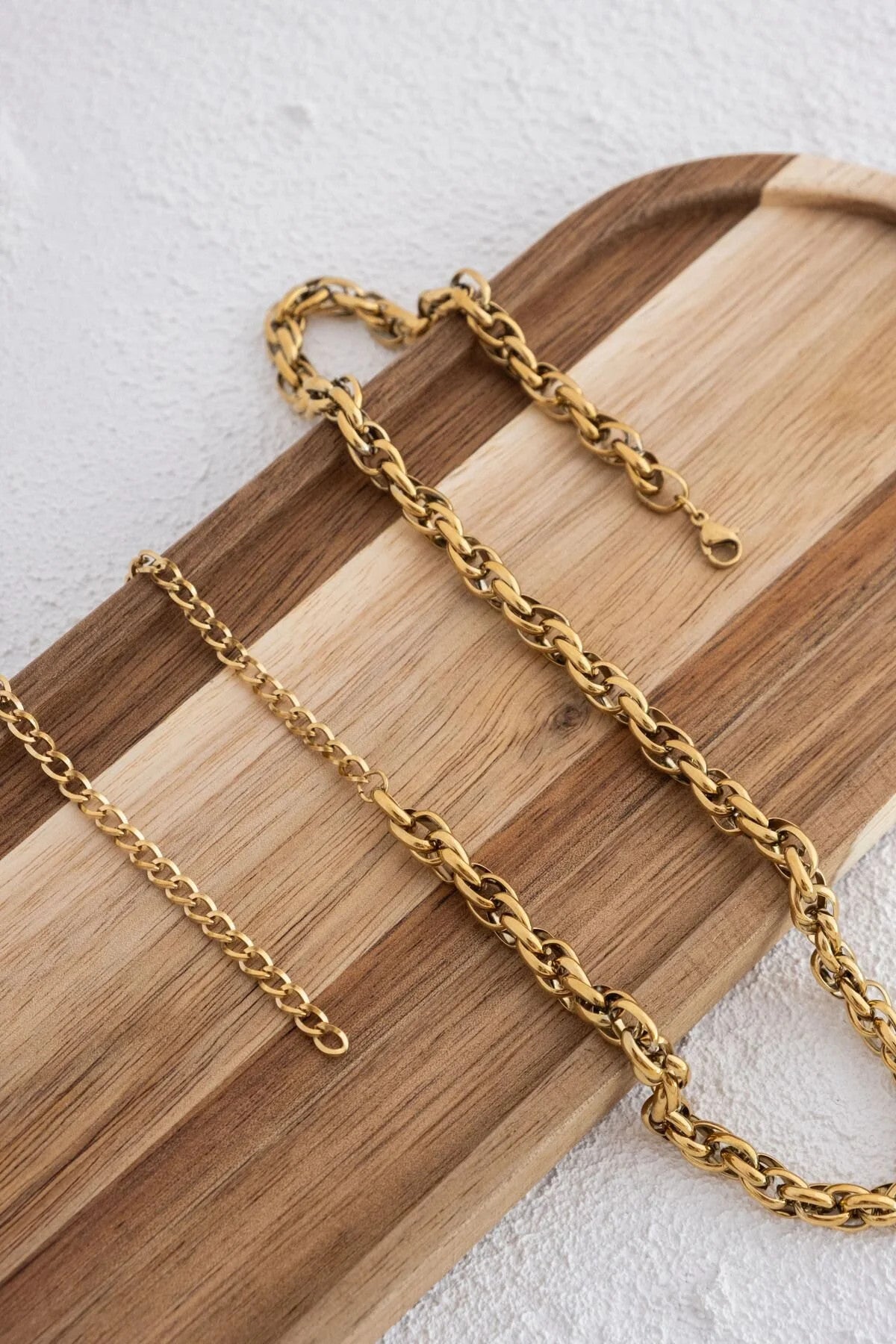 Çelik Büyük Burgu Bel Zinciri Günlük Kullanıma Uygun Büyük Iç Içe Geçmeli Zincir 60-75cm 5mm