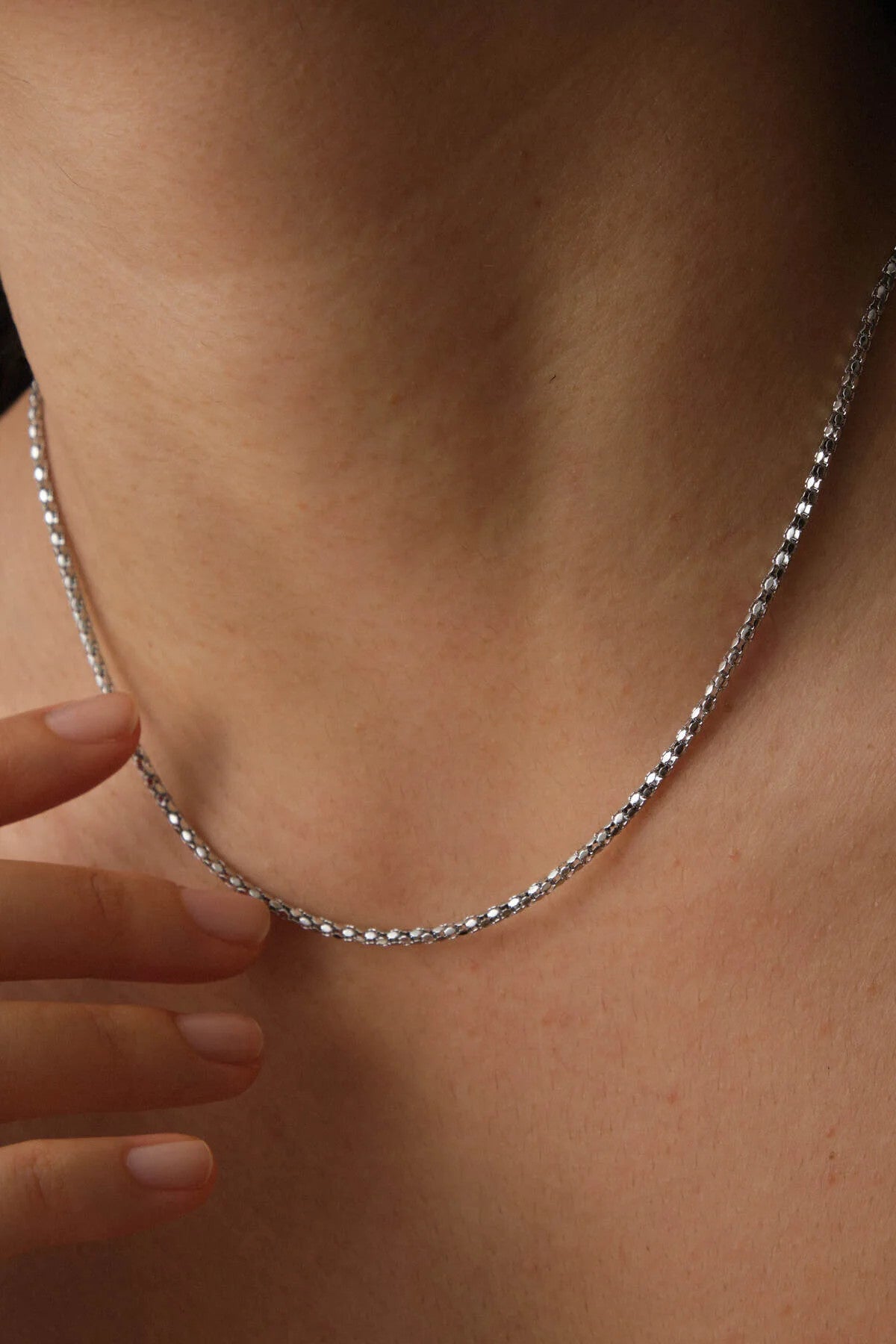 Çelik Pullu Halat Zincir Kolye Unisex Kararmaz 2mm Minimal Günlük Kullanıma Uygun