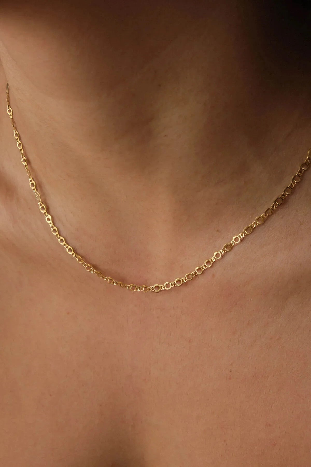 Çelik Pullu Plaka Kalp Zincir Kolye Altıgen Kalpli Kolye Minimal Kararmaz 3mm