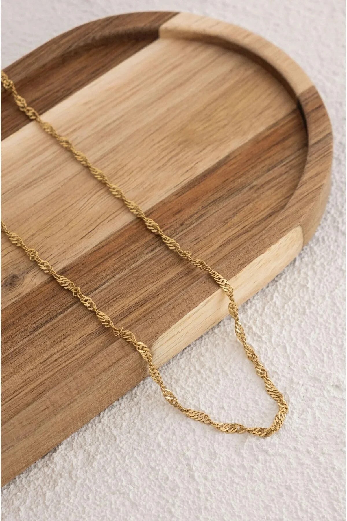 Çelik Singapur Erkek Zincir Kolye 3mm Kararmaz 60cm