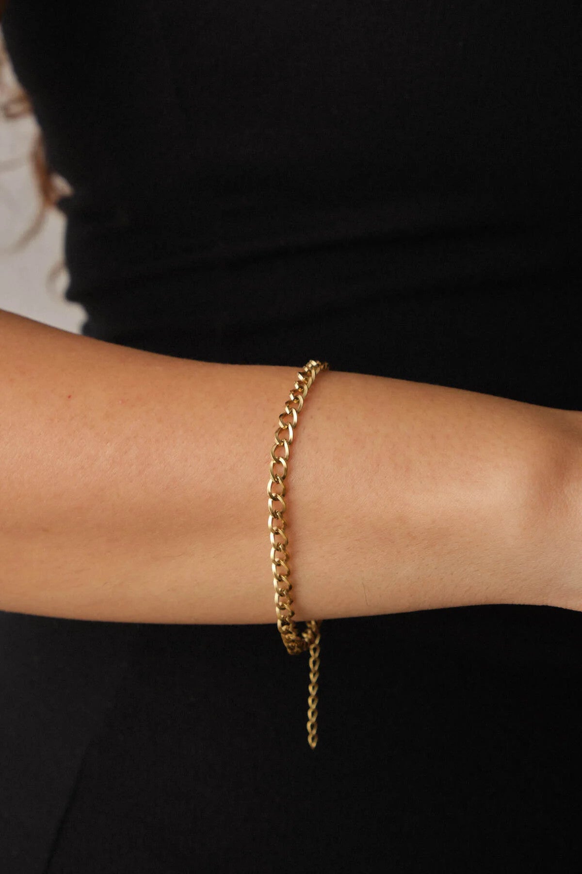 Çelik Klasik Forse Zincir Bileklik Kararmaz 17+4cm & 21cm 4mm