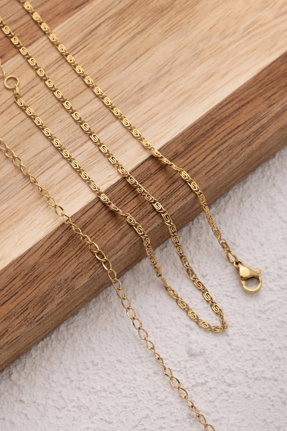 Çelik İnce Ataç Model Bel Zinciri Minimal Zincir Salyangoz Kararmaz 2 mm 60-75 cm