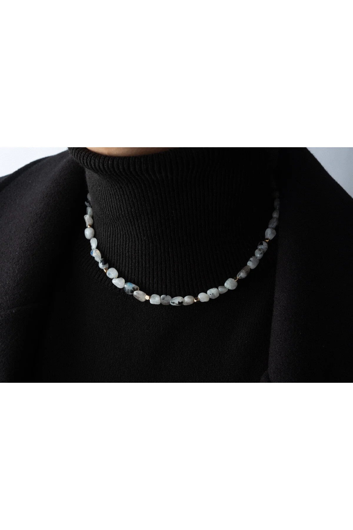 Labradorit Doğal Taş Kolye 40cm