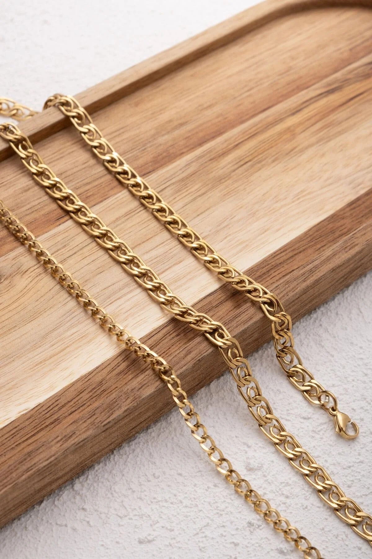 Çelik Kalın Salyangoz Bel Zinciri Minimal Ataç Model Kararmaz 6mm 60+75cm Günlük Kullanıma Uygun