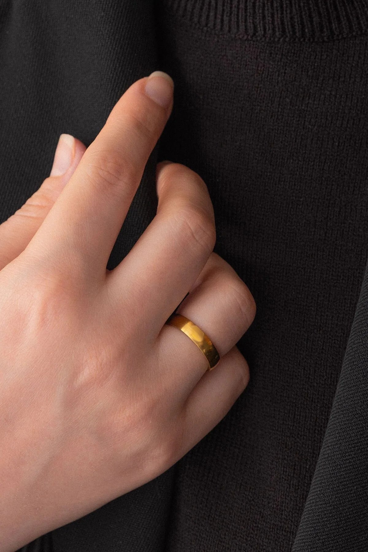 Çelik Alyans Yüzük Kararmaz Kalın Alyans 4mm Unisex