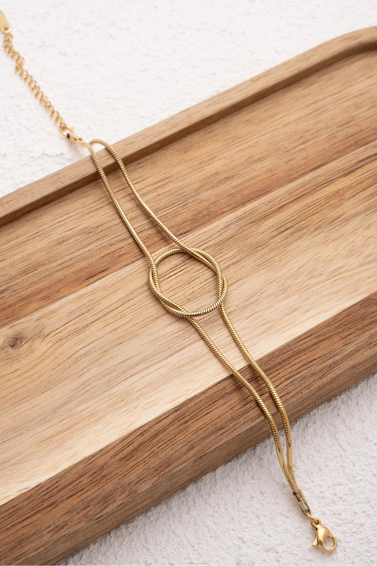 Çelik Düğüm Bileklik Sonsuzluk Sevgili-Arkadaş Bilekliği Kararmaz 17+6cm 2cm Günlük Kullanıma Uygun