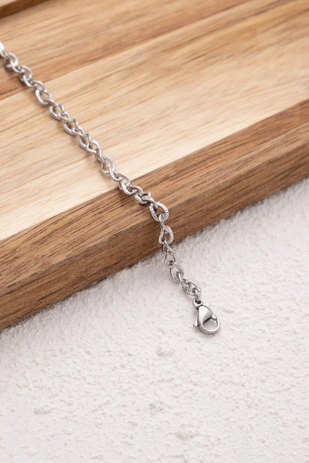 Çelik Dokulu Bel Zinciri Günlük Kullanıma Uygun Minimal İnce İç İçe Geçmeli Halkalar 60-75cm 4mm