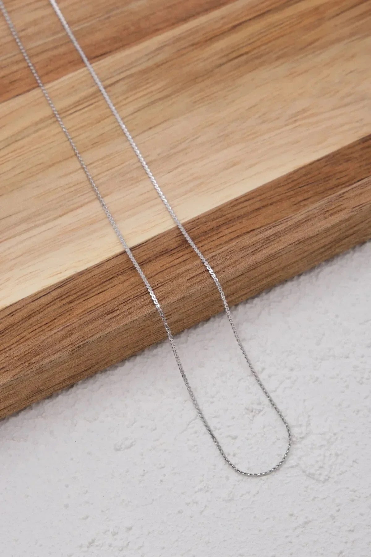 Çelik Ezme Erkek Kolye 1mm Dolama Kararmaz Zincir 60cm