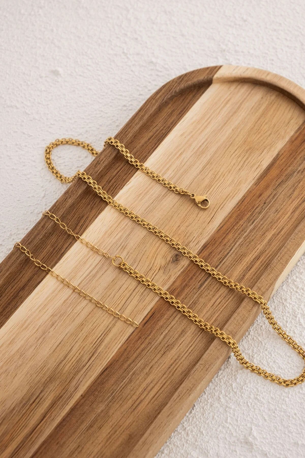 Çelik Örme Bel Zinciri Günlük Kullanıma Uygun İç İçe Geçmeli Klasik Forse Zincir 60-75cm 3mm