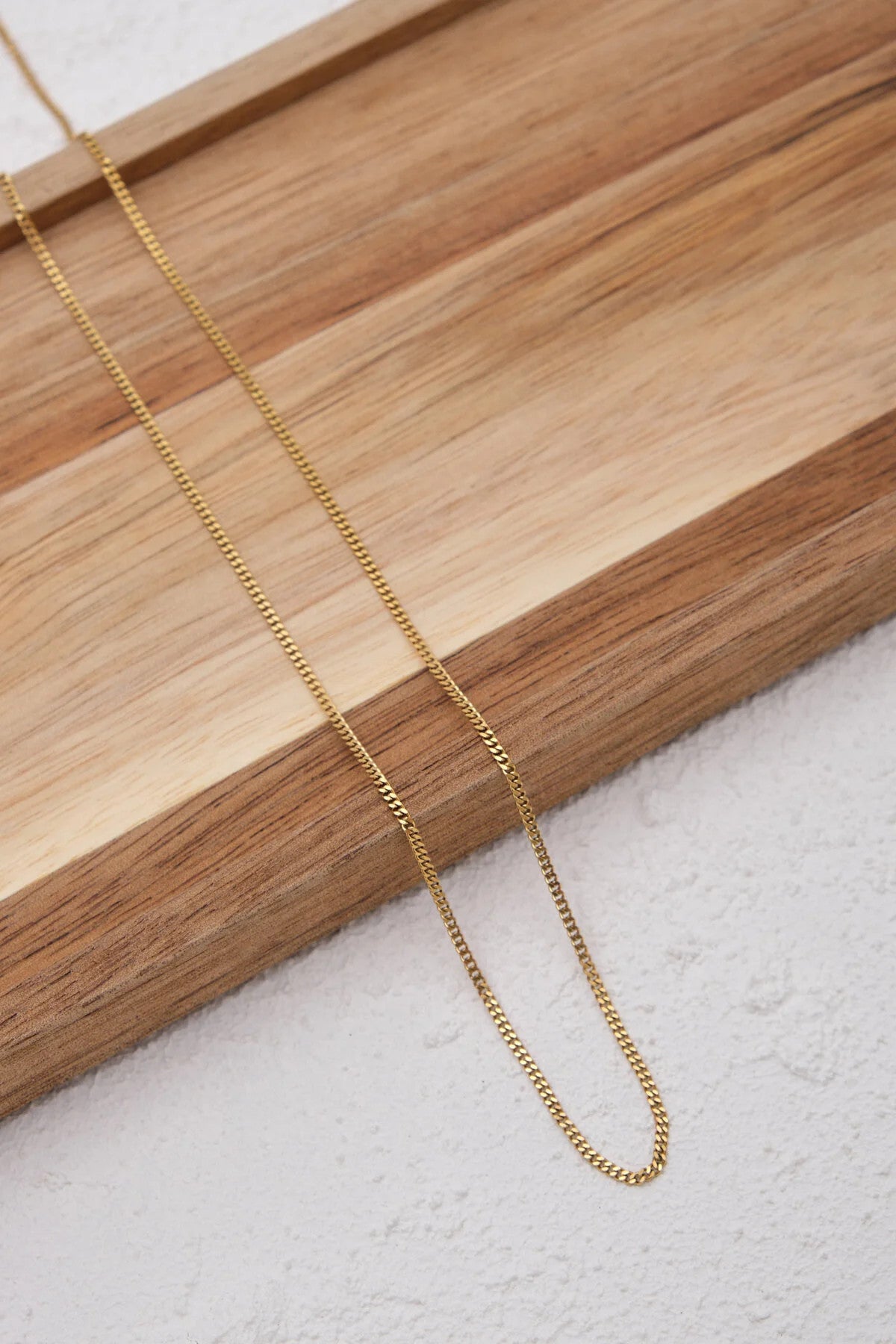 Çelik Hayalet Gurmet Zincir Kolye Minimal Kararmaz 1mm Günlük Kullanıma Uygun