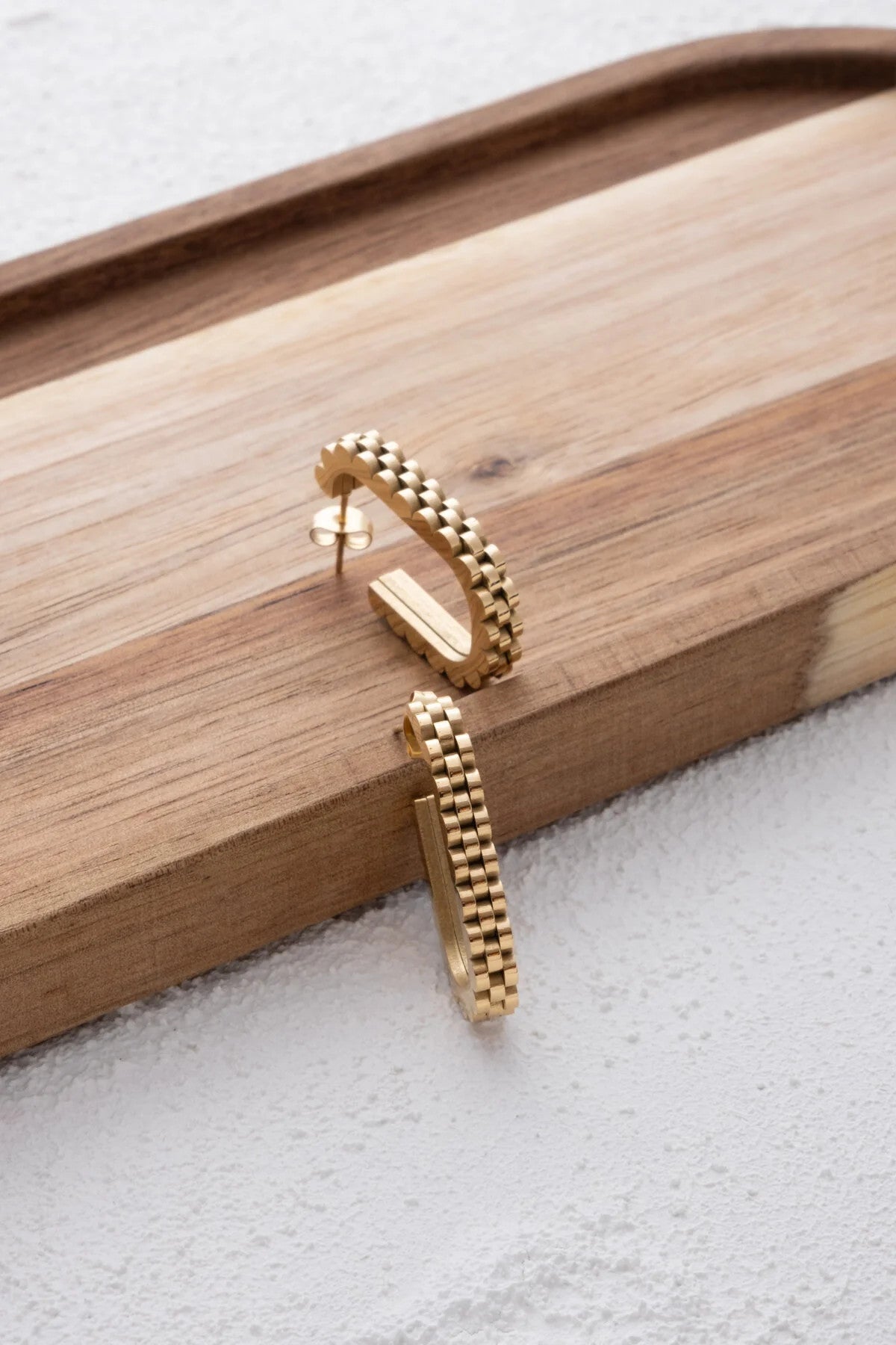 Çelik U şeklinde Halka Küpe Saat Kordonu Zinciri Kararmaz 3 cm