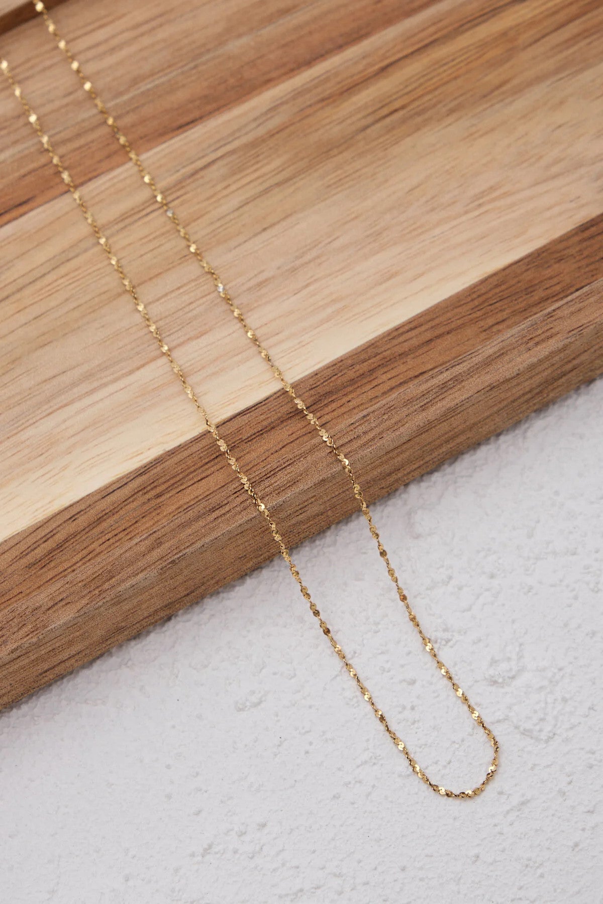 Çelik Ezme Burgu Zincir Kolye Kararmaz 1mm Minimal Günlük Kullanıma Uygun