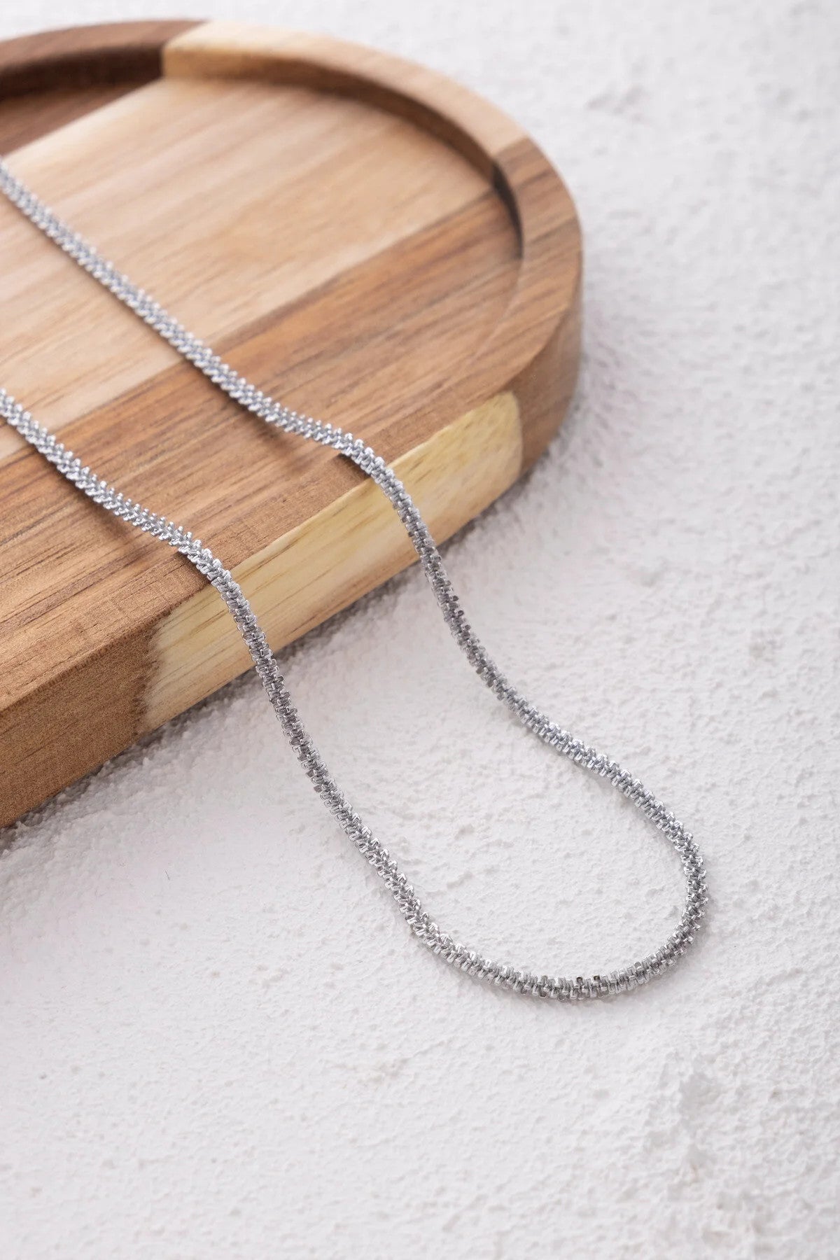 Çelik Halat Elmas Kolye Kararmaz Ezme Diken Zincir