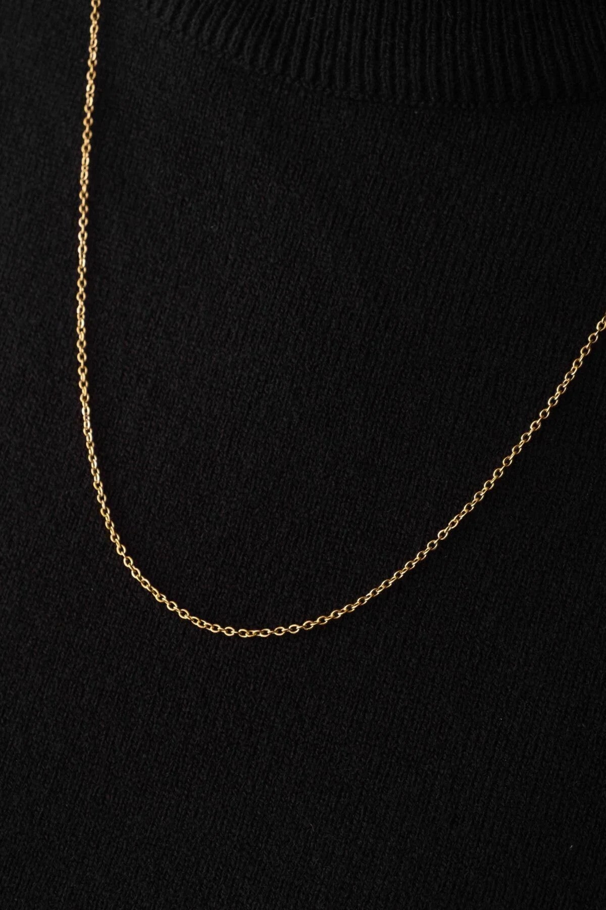 Çelik Forse Klasik Zincir Kolye Kararmaz 1mm Kişiselleştirilebilir Ölçüler Altın, Gümüş, Rose