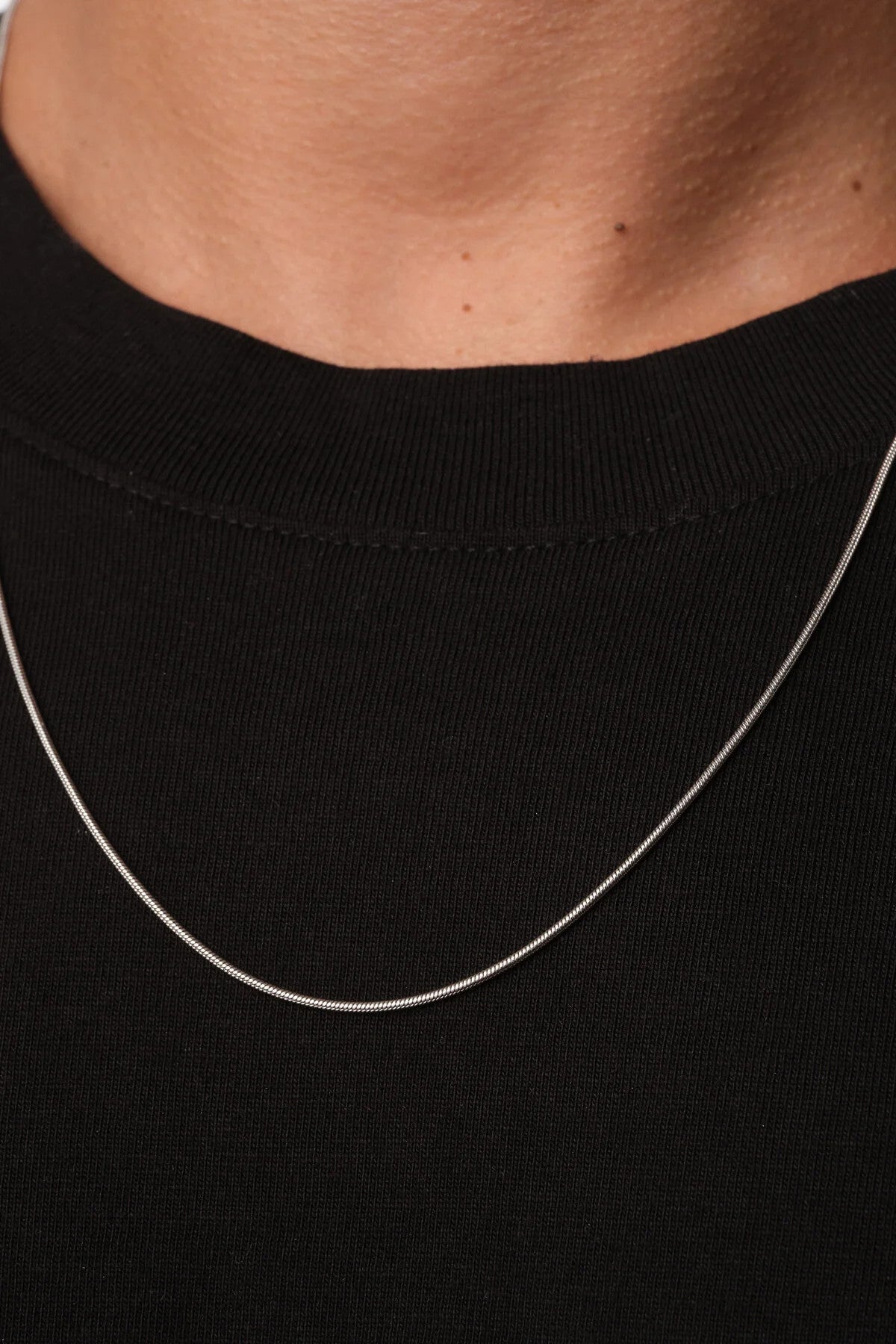 Çelik Italyan Zincir Erkek Kolye 1mm Kararmaz