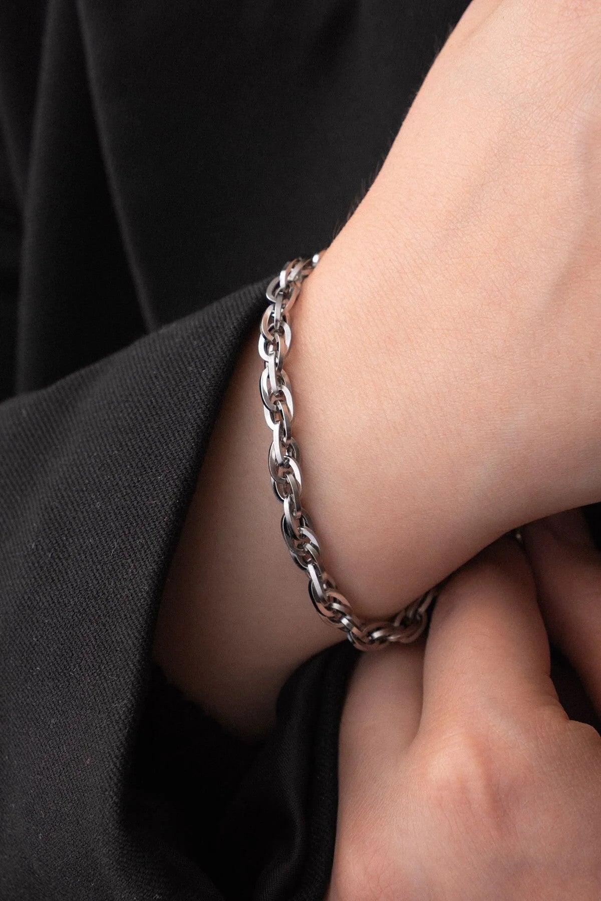 Çelik Sarmal Burgu Bileklik Kararmaz 18cm+5cm