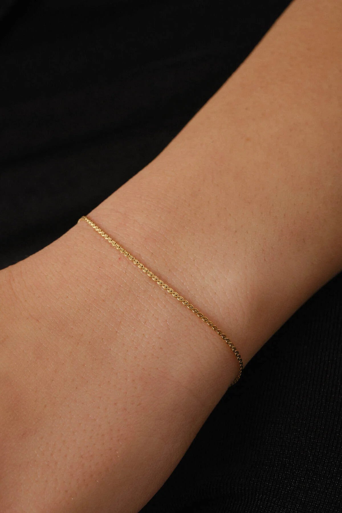 Çelik Ezme Zincir Bileklik Dolama Model Unisex Kararmaz 1mm Günlük Kullanıma Uygun