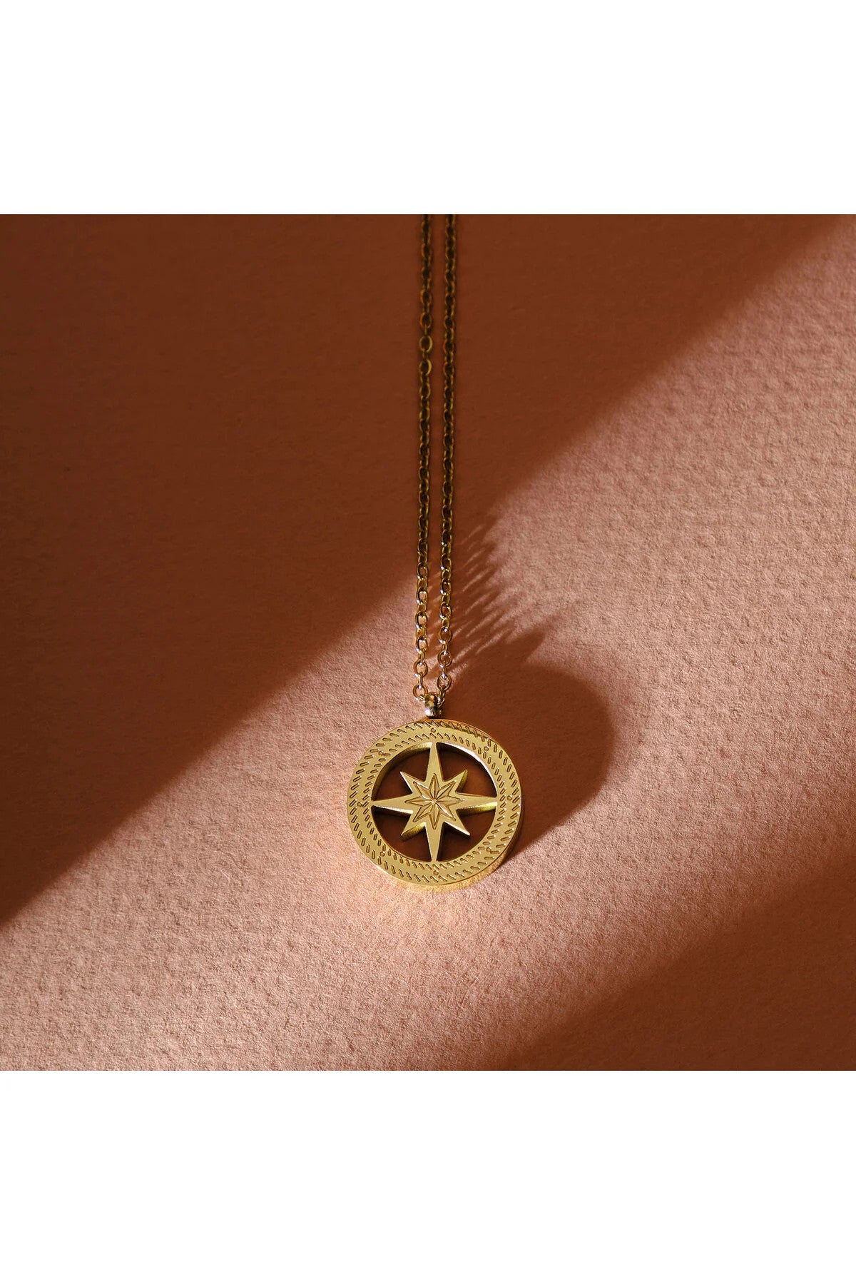 Çelik Pusula Kolye Kararmaz Denizci Kaptan Kolyesi