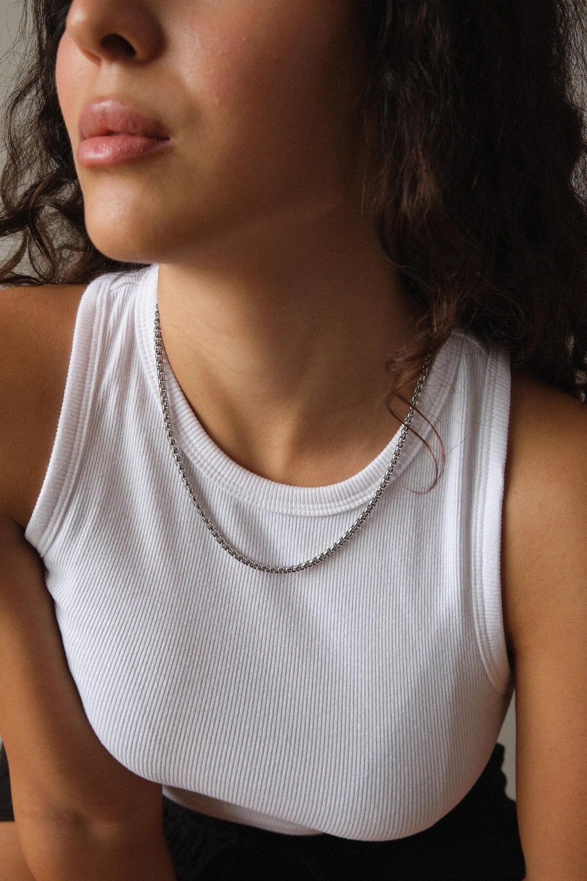 Çelik Yuvarlak Top Zincir Kolye Forse Zincir 5mm Kararmaz