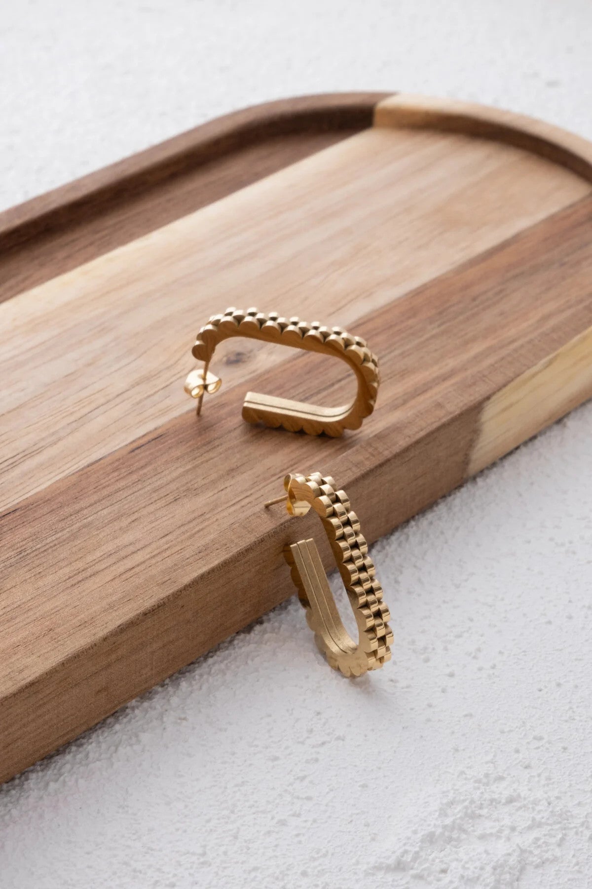 Çelik U şeklinde Halka Küpe Saat Kordonu Zinciri Kararmaz 3 cm