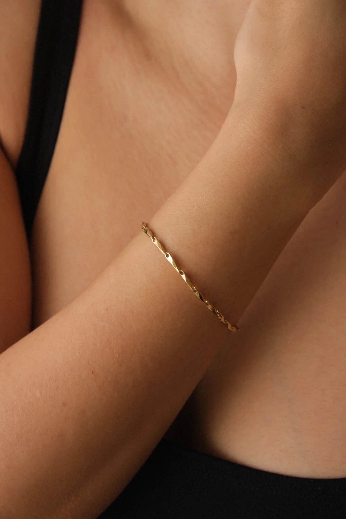 Çelik İnce Küp Üçgen Zincir Bileklik Minimal Kararmaz 17+4cm & 21cm 2mm Günlük Kullanıma Uygun