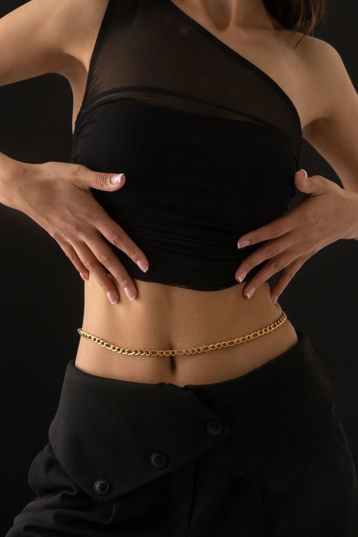 Çelik Kalın Figaro Bel Zinciri Denizde Yazın Günlük Kullanıma Uygun Kararmaz 60-75cm 6mm