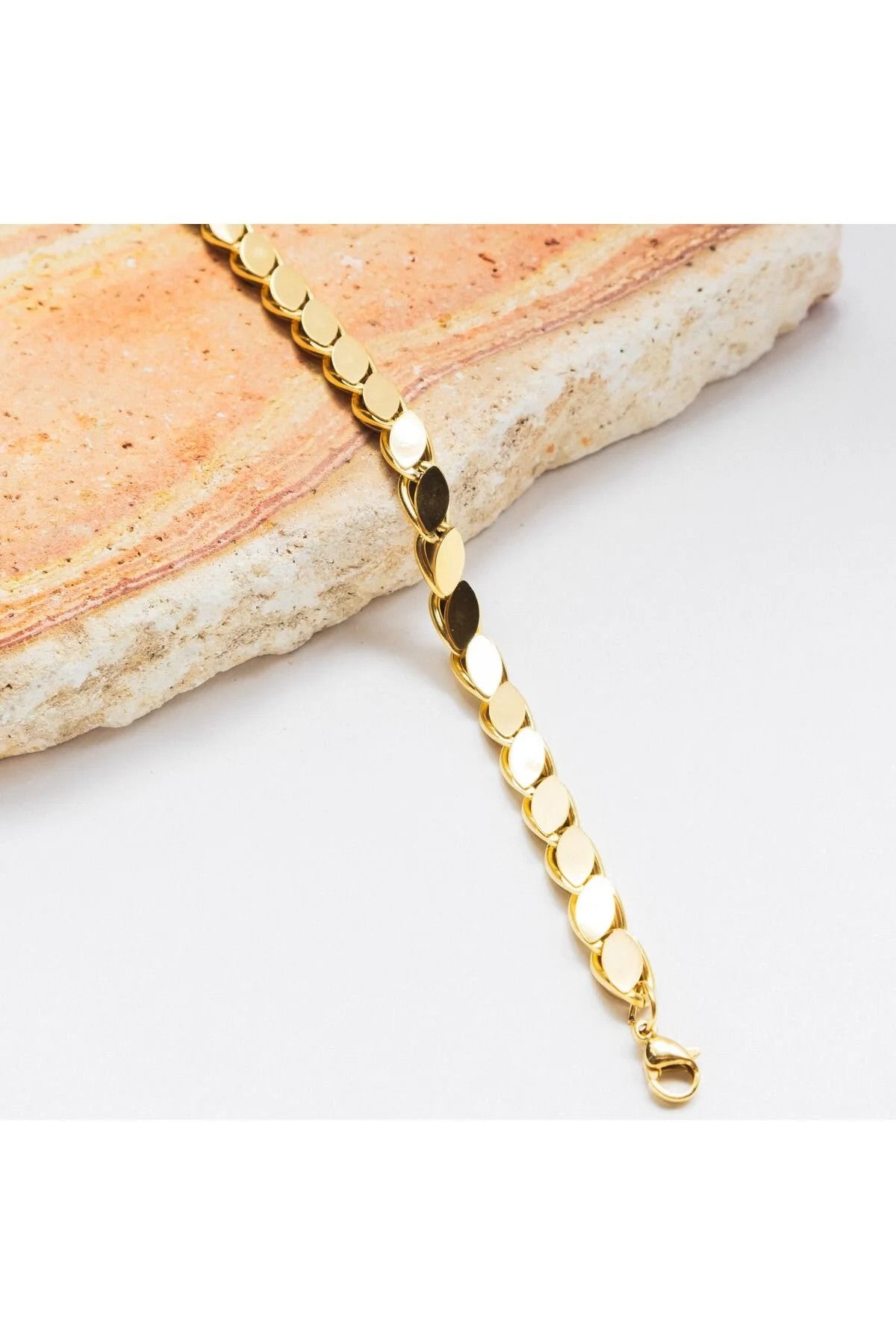 Çelik Arpa Zincir Bileklik Kararmaz