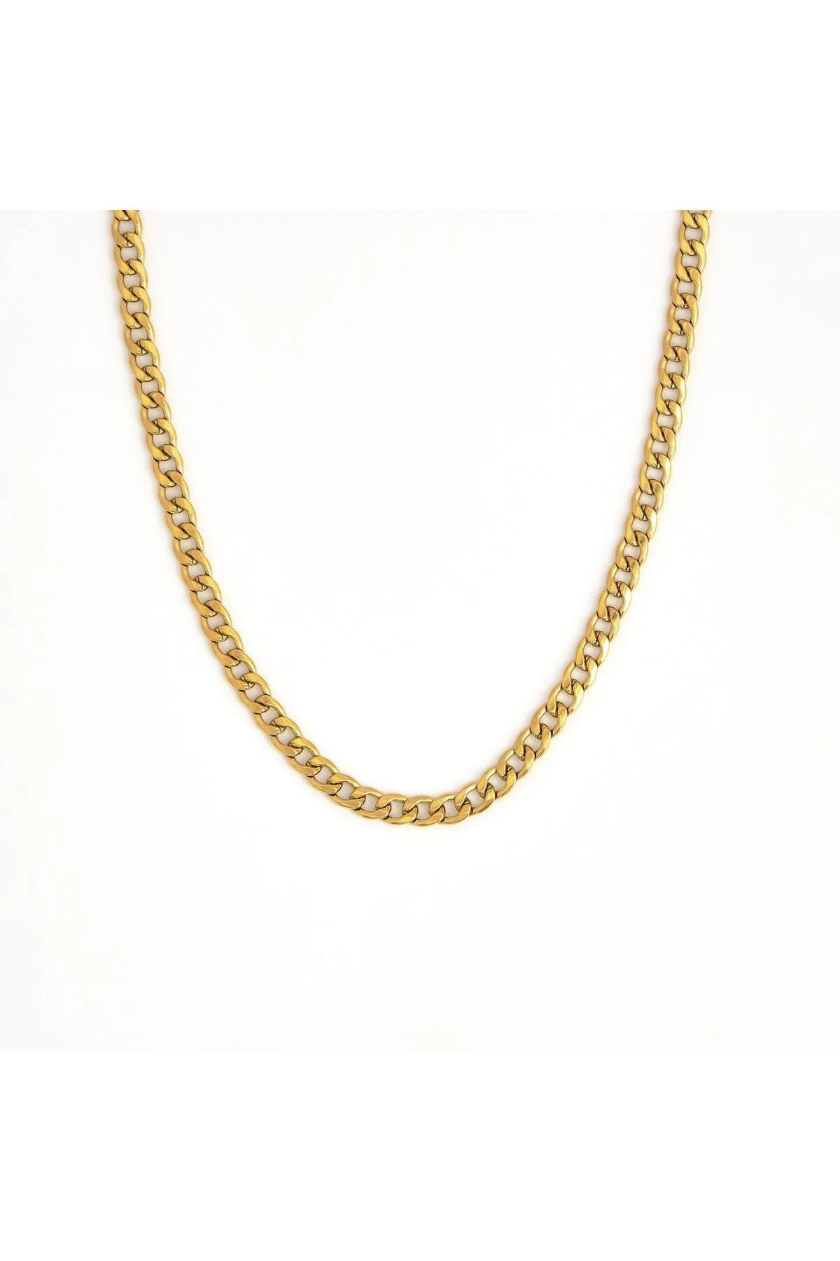 Çelik Küba Zincir Kolye Forse Zincir Kararmaz