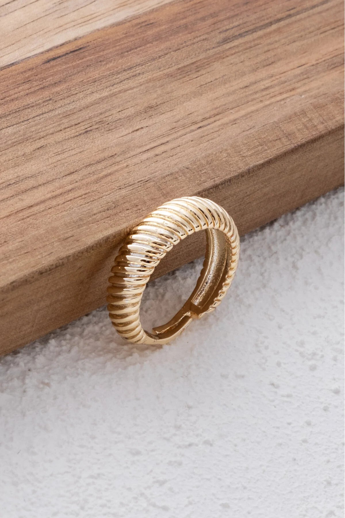 Midye Yüzük Çizgili Plaka İstiridye Free Size Ayarlanabilir Ölçü