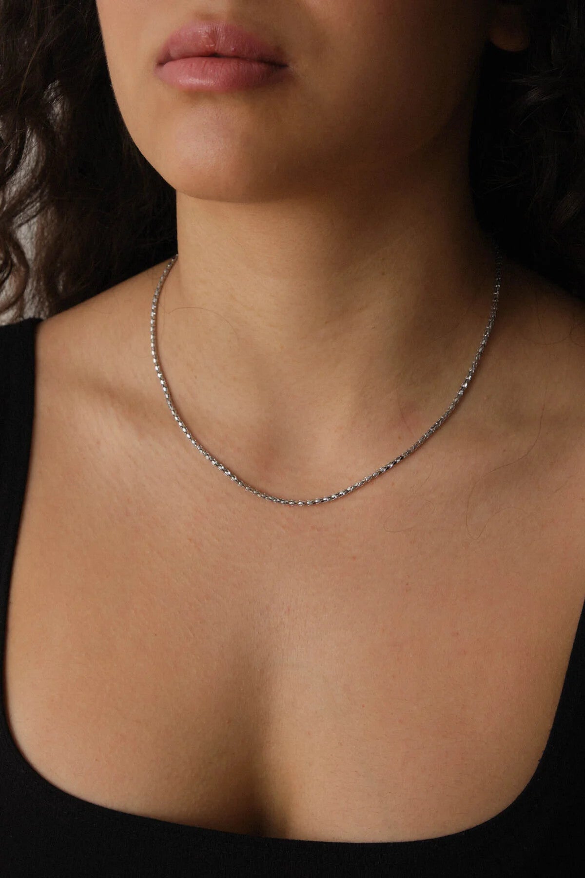 Çelik Pullu Halat Zincir Kolye Unisex Kararmaz 2mm Minimal Günlük Kullanıma Uygun