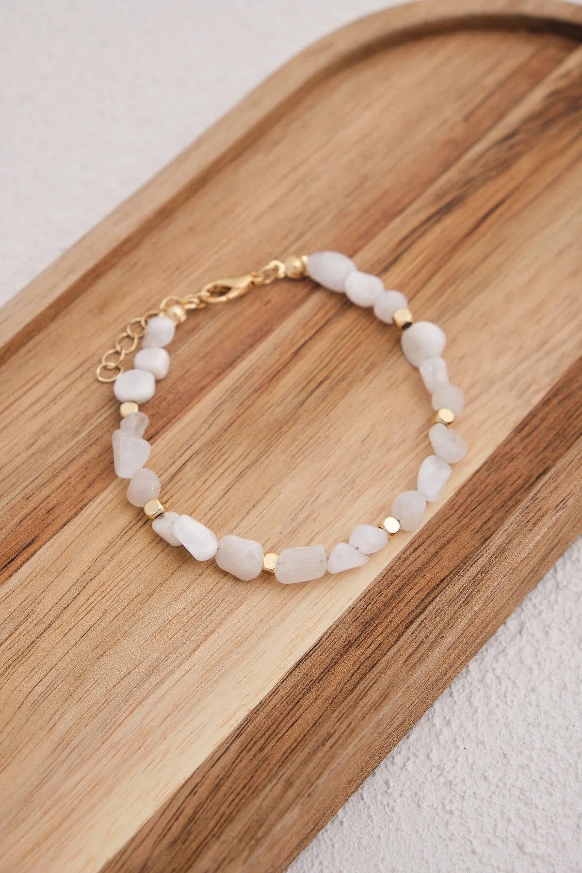 Doğal Taş Bileklik 17cm+4cm El İşi Özel Yapım Gerçek Taş