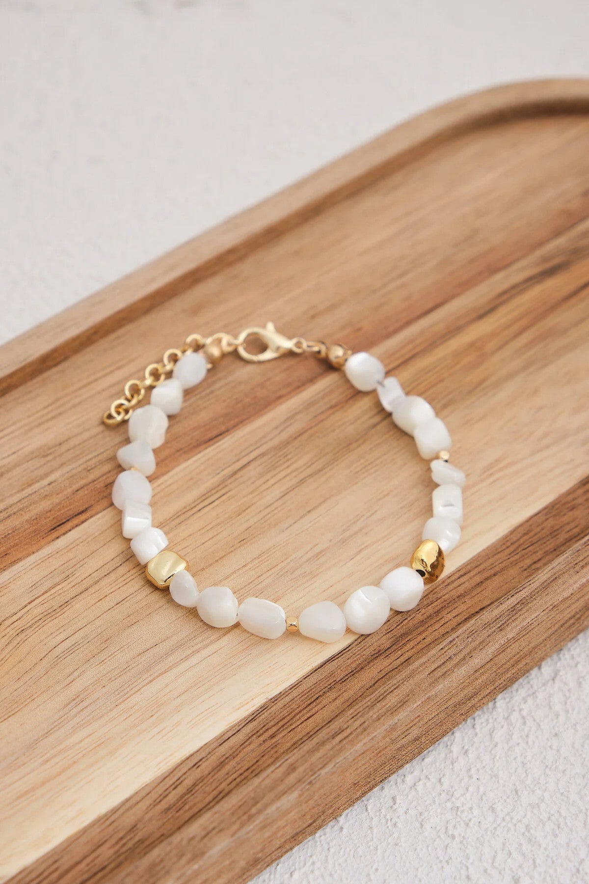 Doğal Taş Bileklik 17cm+4cm El İşi Özel Yapım Gerçek Taş