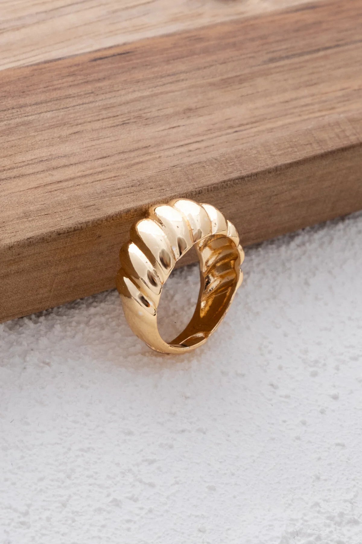 Burgu Yüzük Kalın Bombeli Plaka Free Size Ayarlanabilir