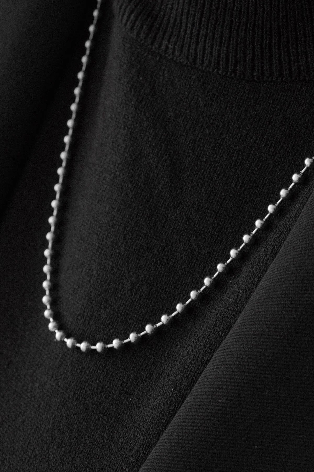 Çelik Top Dorika Zincir Kolye Top Boncuk Zincir 3mm Kombinlik