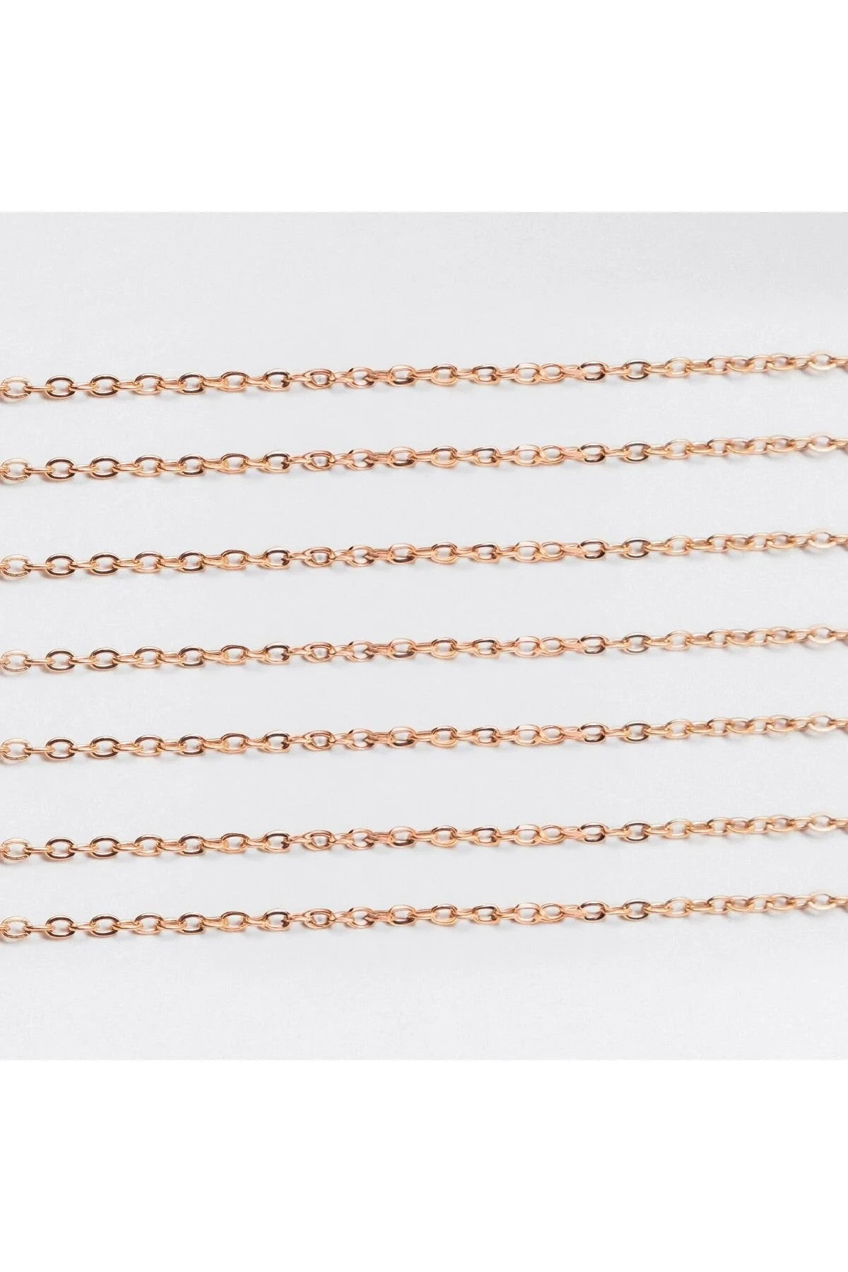 Çelik Forse Klasik Zincir Kolye Kararmaz 1mm Kişiselleştirilebilir Ölçüler Altın, Gümüş, Rose