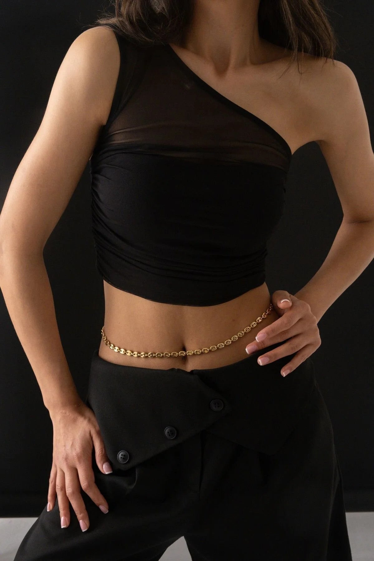 Çelik Kahve Çekirdeği Bel Zinciri Günlük Kullanıma Uygun Kararmaz Gemici Model 60-75cm 5mm