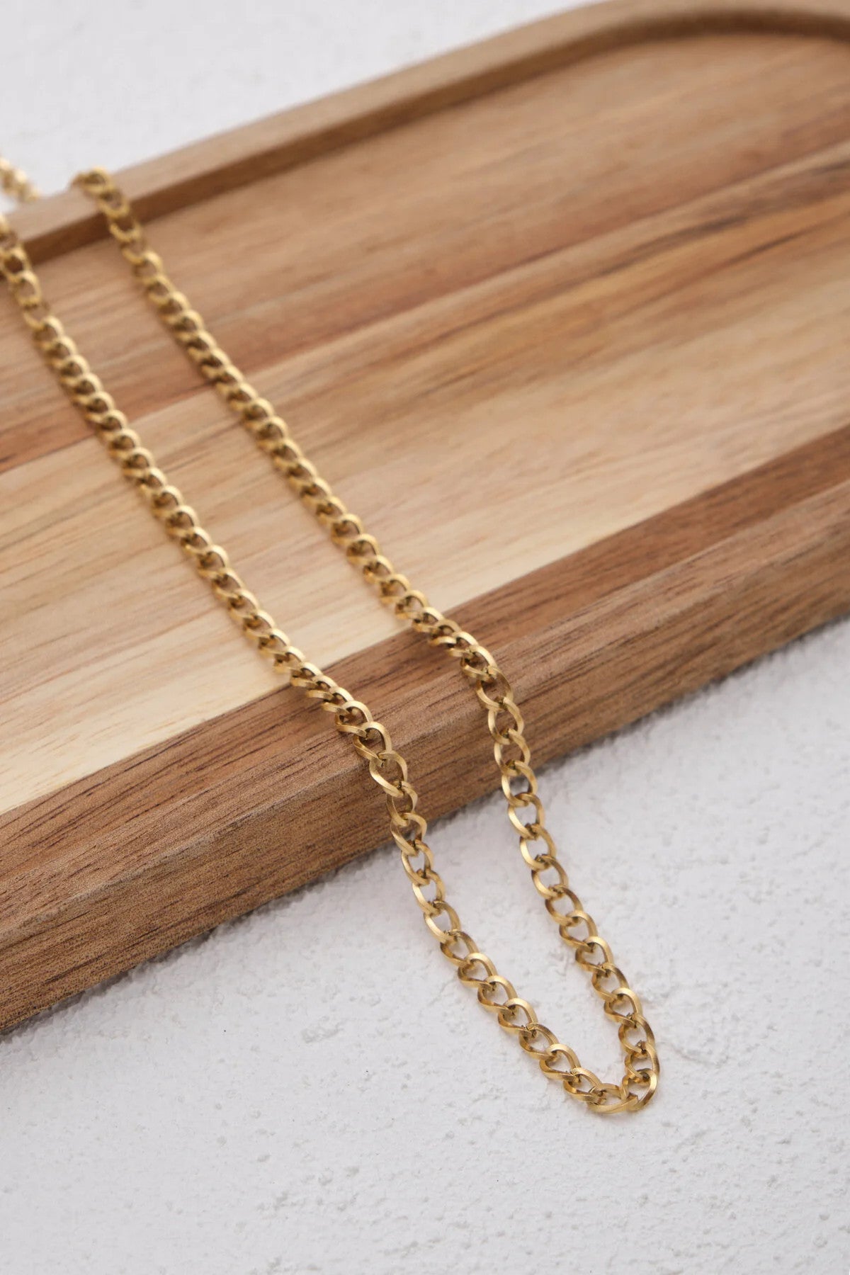 Çelik Klasik Forse Zincir Kolye 4mm Kararmaz