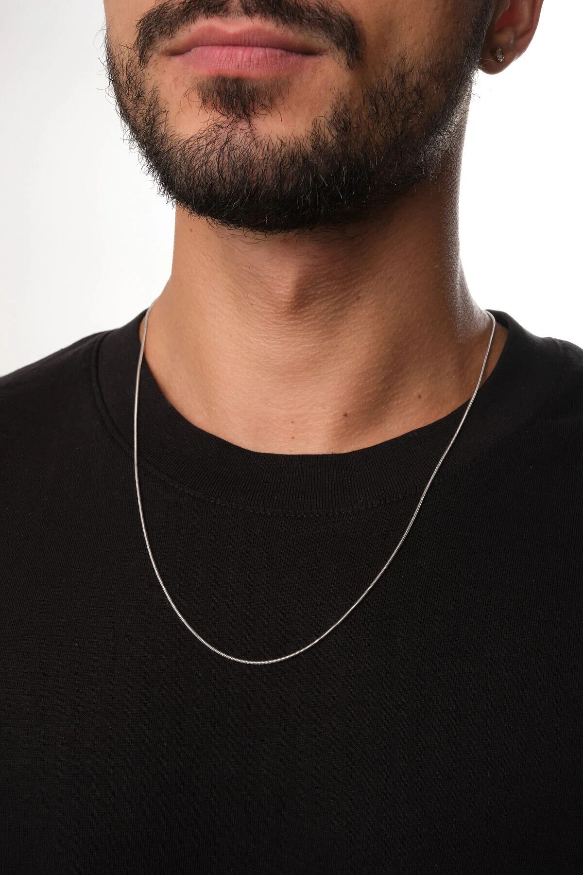 Çelik Italyan Zincir Erkek Kolye 1mm Kararmaz