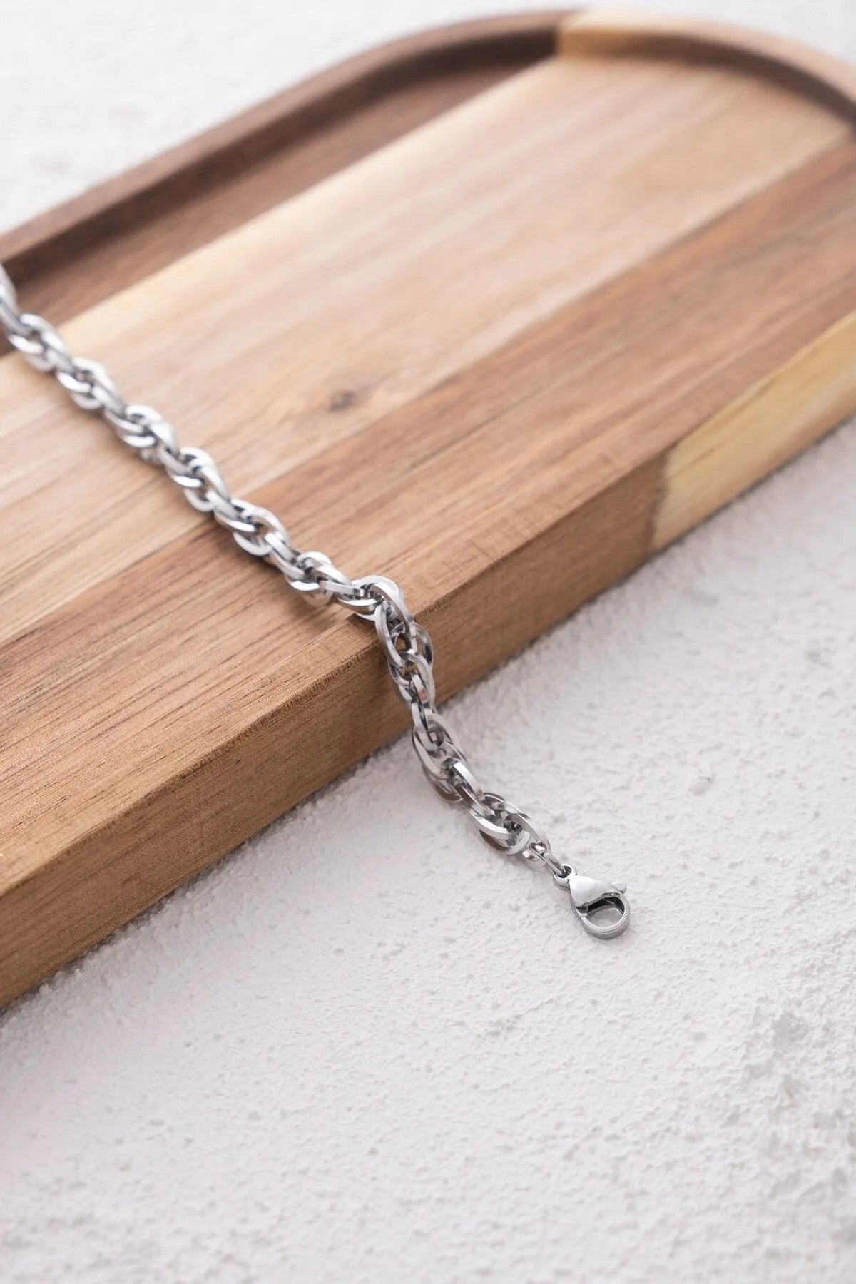 Çelik Sarmal Burgu Bileklik Kararmaz 18cm+5cm