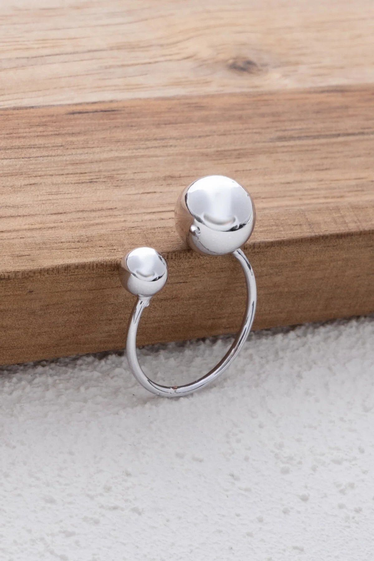 Top Boncuk Detaylı Yüzük 2li Topçuklu Plaka Free Size Önden Ayarlanabilir Ölçü En 1 cm