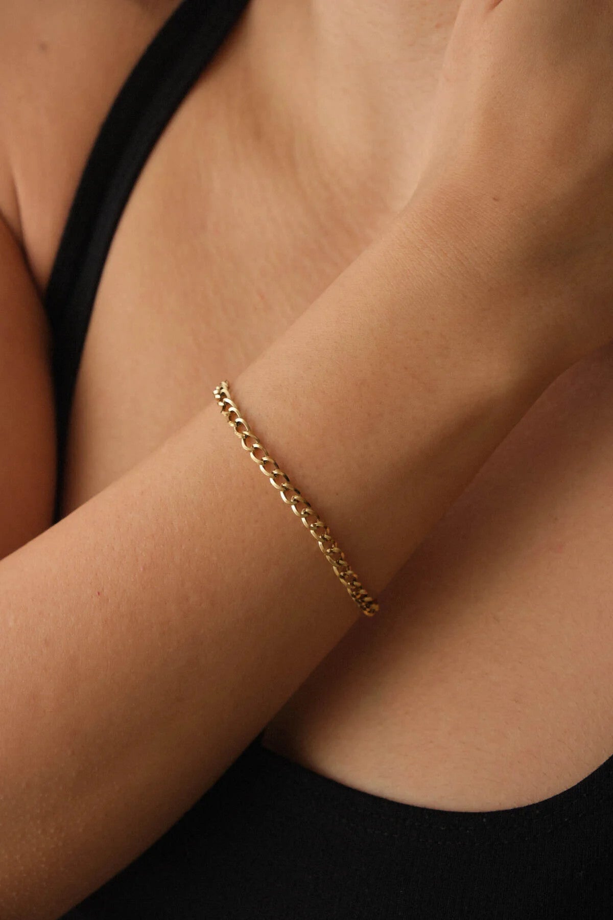 Çelik Klasik Forse Zincir Bileklik Kararmaz 17+4cm & 21cm 4mm