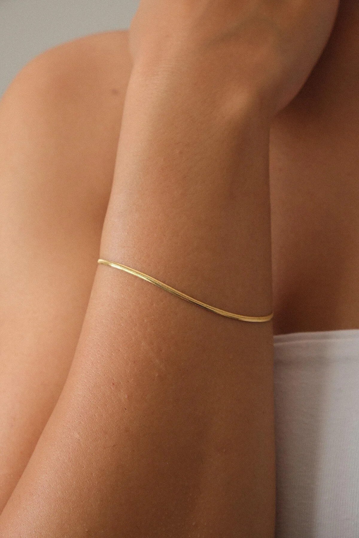 Çelik İnce İtalyan Bileklik Balık Sırtı Model Kararmaz 17+6cm 2mm Günlük Kullanıma Uygun