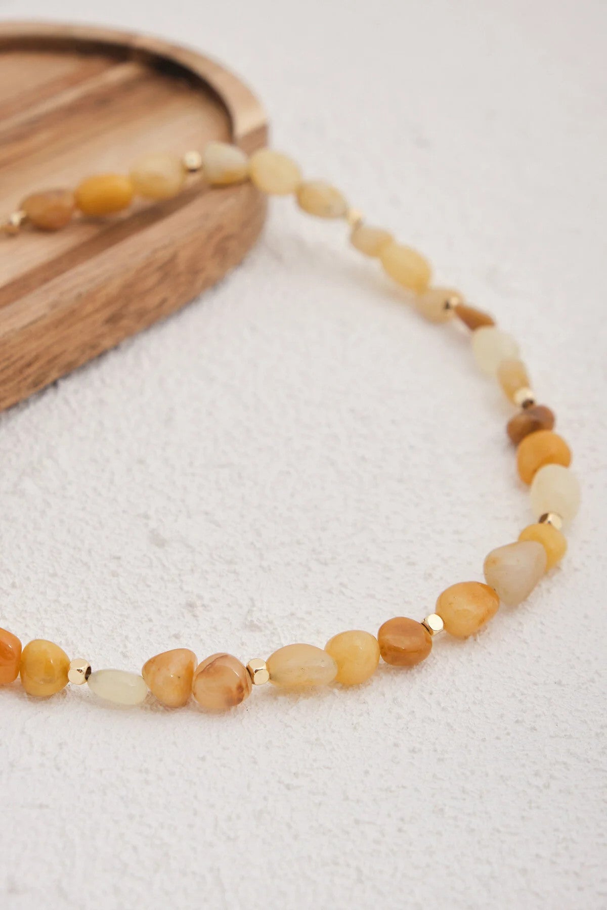 Akik Doğal Taş Kolye 40cm+5cm El İşi Özel Yapım Gerçek Turuncu Akik Taşı