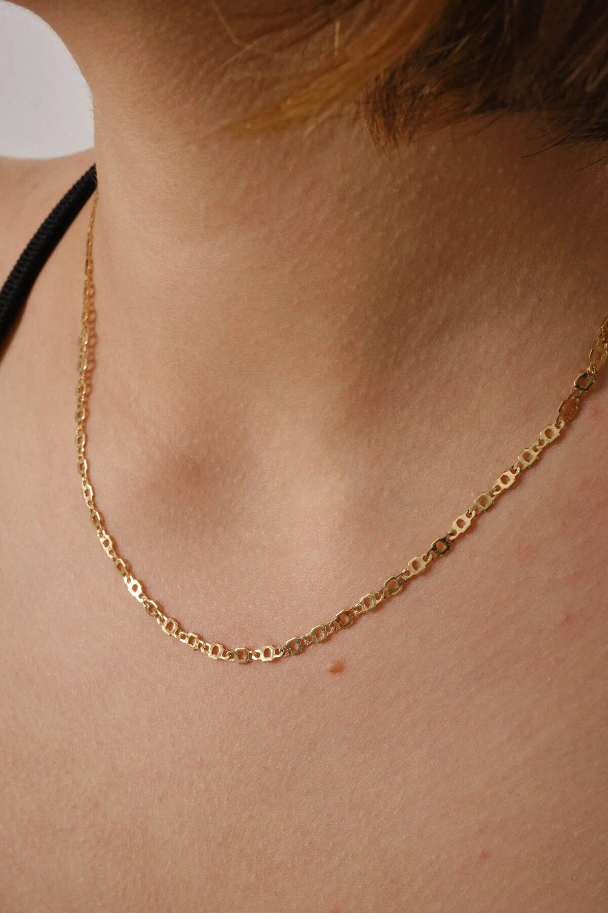 Çelik Pullu Plaka Kalp Zincir Kolye Altıgen Kalpli Kolye Minimal Kararmaz 3mm